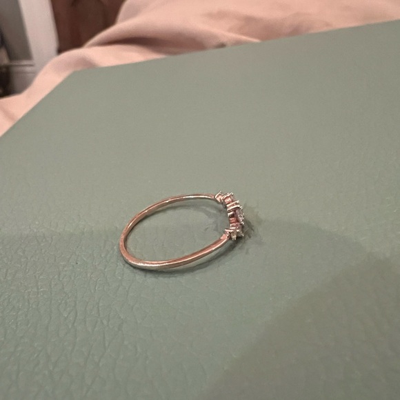 Rose Gold Ring with lab diamonds Size 7.25 - Picture 5 of 6